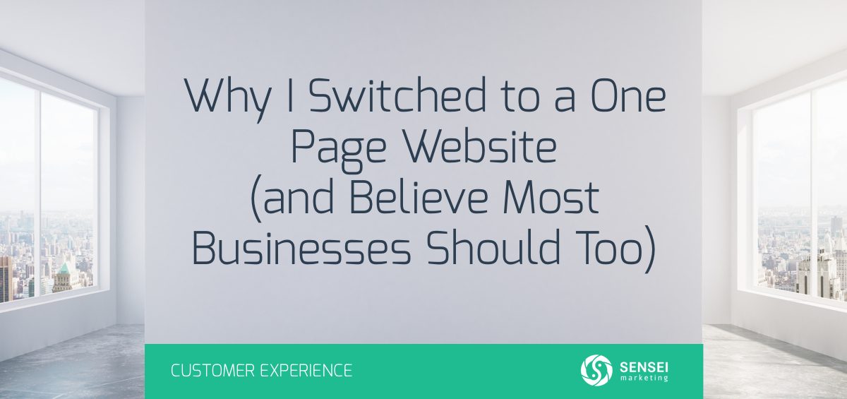 Why I Switched to a One Page Website
