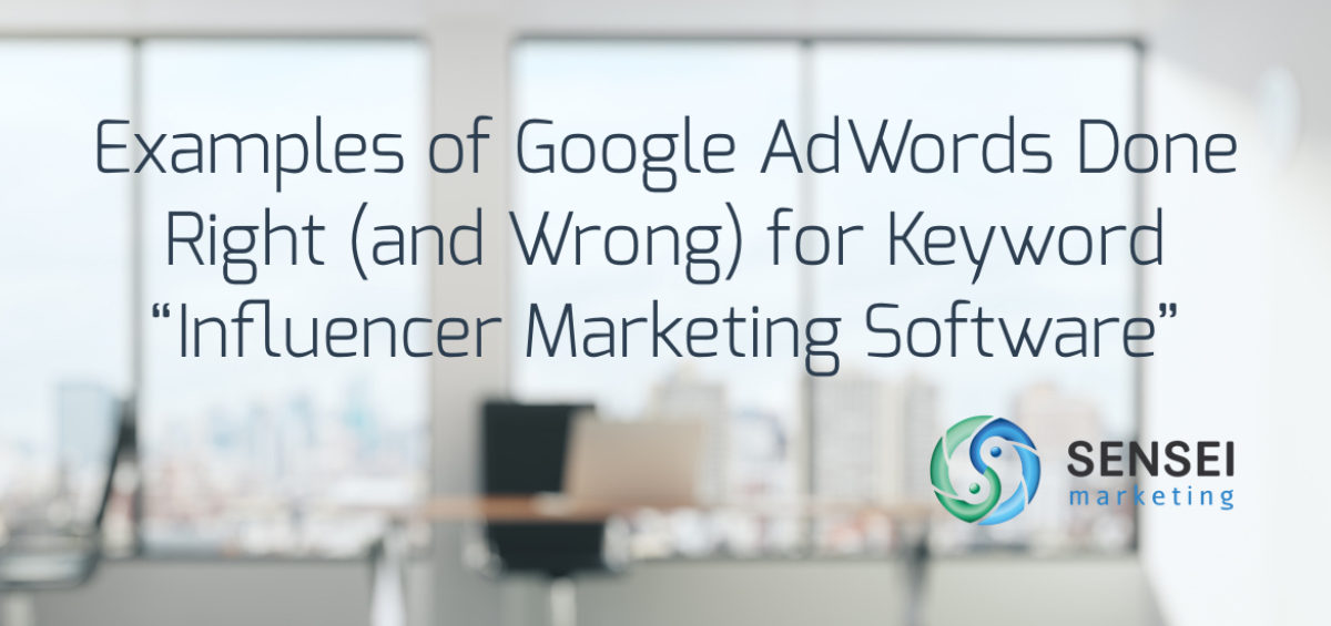 google ads landing page examples influencer marketing software